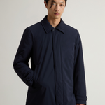 Giaccone con cappuccio CFWOOU0928MRUT3339 3989 WOOLRICH Melton blue 