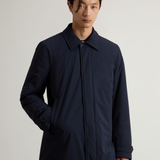 Giaccone con cappuccio CFWOOU0928MRUT3339 3989 WOOLRICH Melton blue 