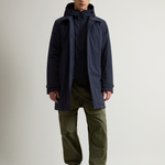 Giaccone con cappuccio CFWOOU0928MRUT3339 3989 WOOLRICH Melton blue 