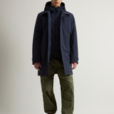 Giaccone con cappuccio CFWOOU0928MRUT3339 3989 WOOLRICH Melton blue 