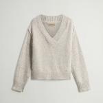 Maglione in misto cotone alpaca e lana CFWWKN2013FRUF5002 103 WOOLRICH Light grey melange 
