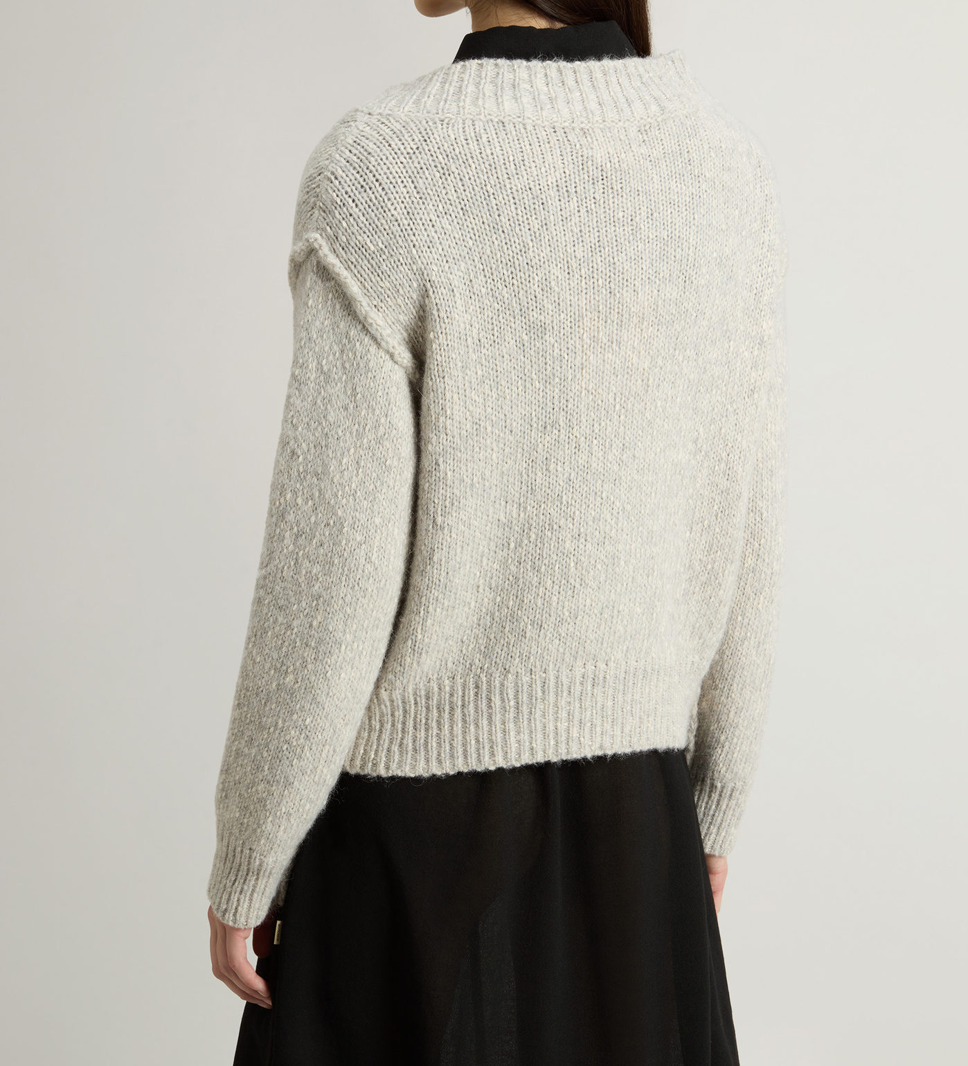 Maglione in misto cotone alpaca e lana CFWWKN2013FRUF5002 103 WOOLRICH Light grey melange 