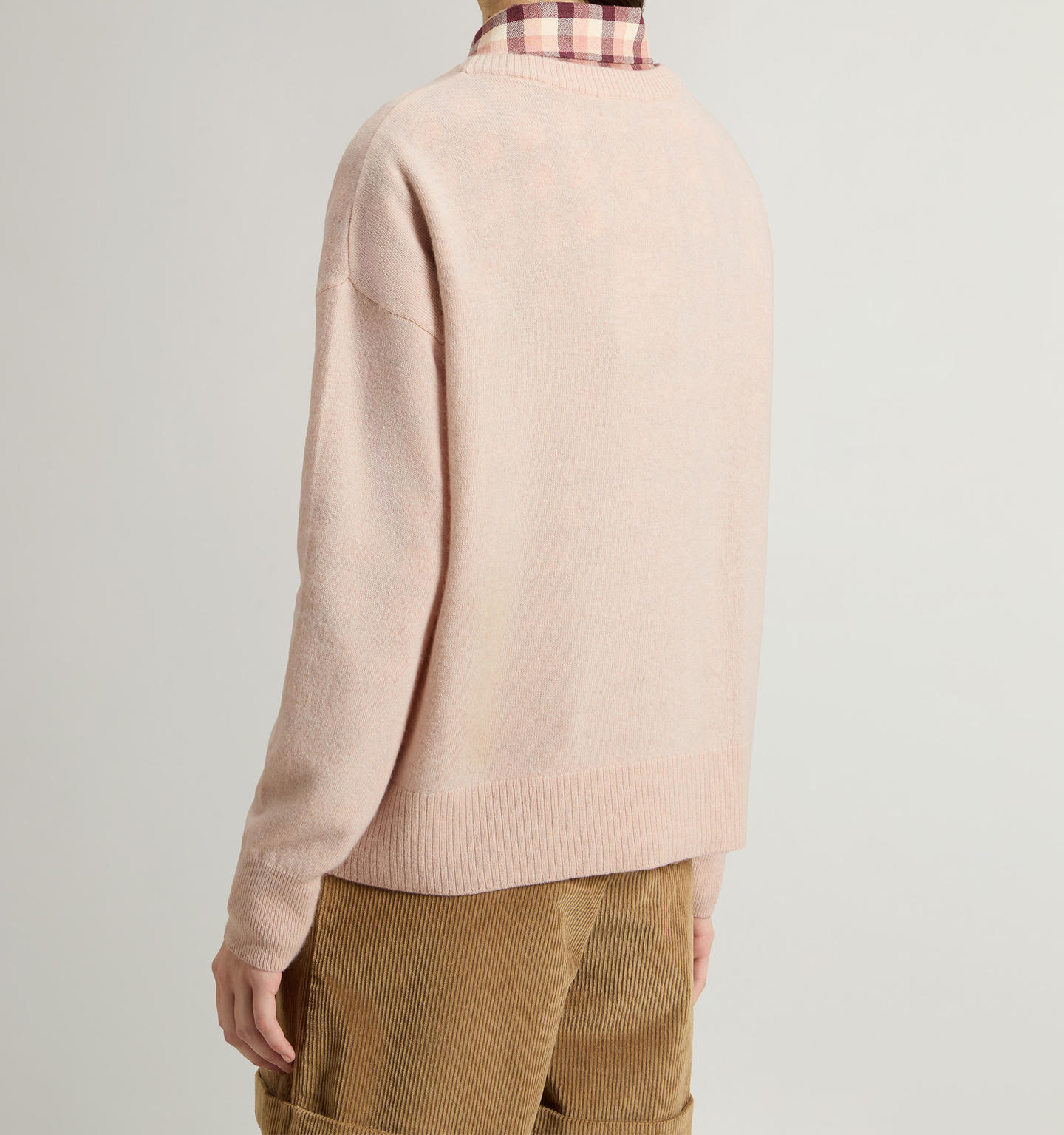 Maglia girocollo in misto lana vergine e cashmere CFWWKN2025FRUF5067 4415 WOOLRICH Silver peony 