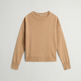 Maglia girocollo in misto lana vergine e cashmere CFWWKN2025FRUF5067 8908 WOOLRICH Corn stalc 