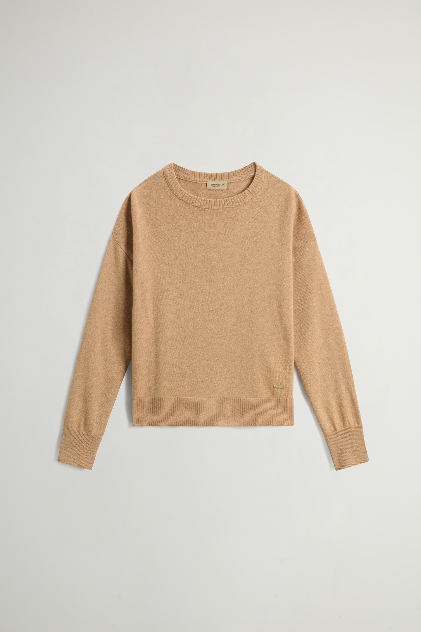 Maglia girocollo in misto lana vergine e cashmere CFWWKN2025FRUF5067 8908 WOOLRICH Corn stalc 