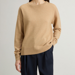 Maglia girocollo in misto lana vergine e cashmere CFWWKN2025FRUF5067 8908 WOOLRICH Corn stalc 
