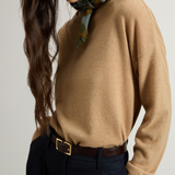 Maglia girocollo in misto lana vergine e cashmere CFWWKN2025FRUF5067 8908 WOOLRICH Corn stalc 