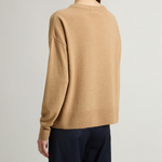 Maglia girocollo in misto lana vergine e cashmere CFWWKN2025FRUF5067 8908 WOOLRICH Corn stalc 