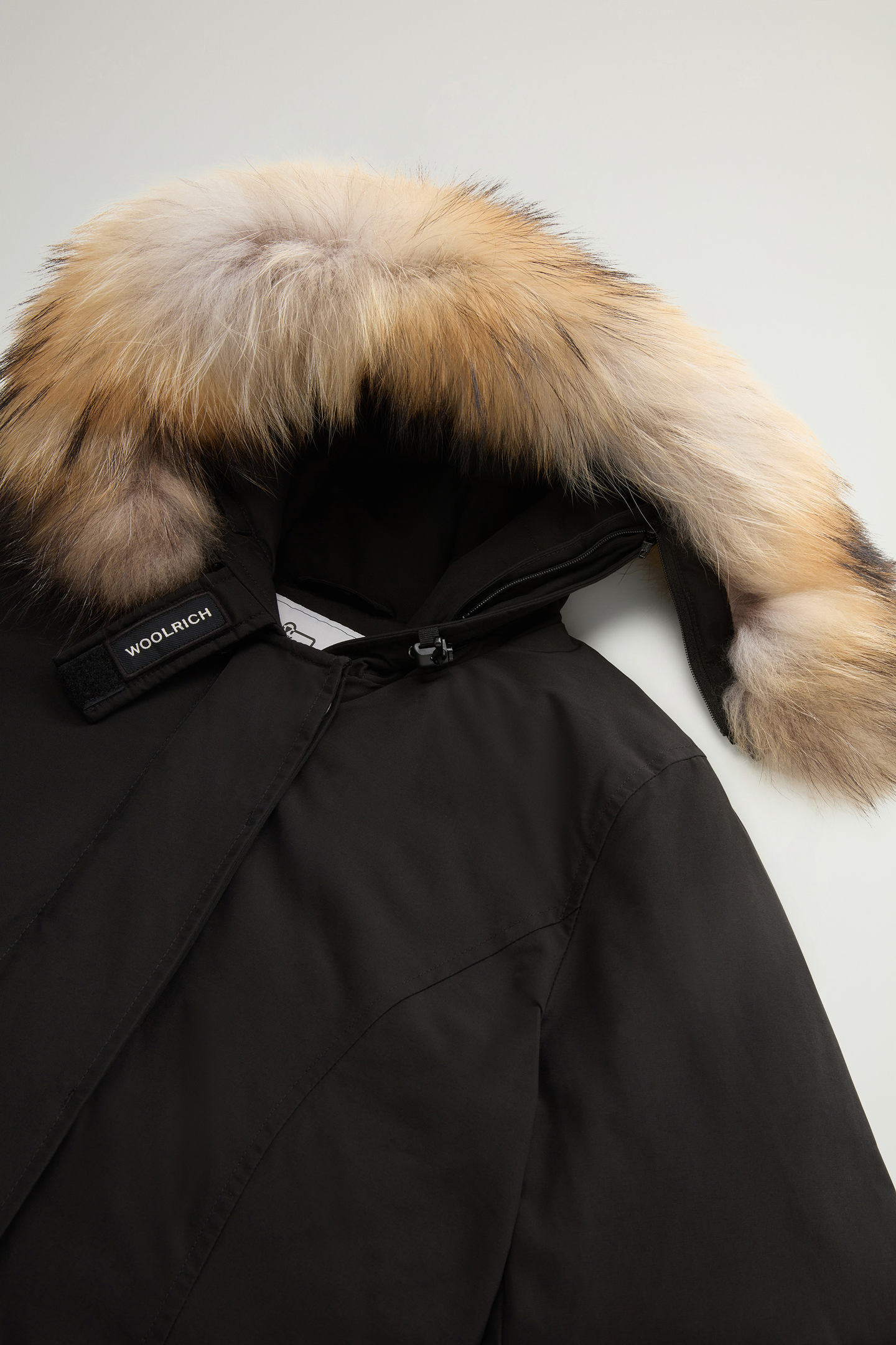 Arctic Parka in Ramar Cloth con pelliccia removibile CFWWOU0538FRUT0001 BLK WOOLRICH Black 