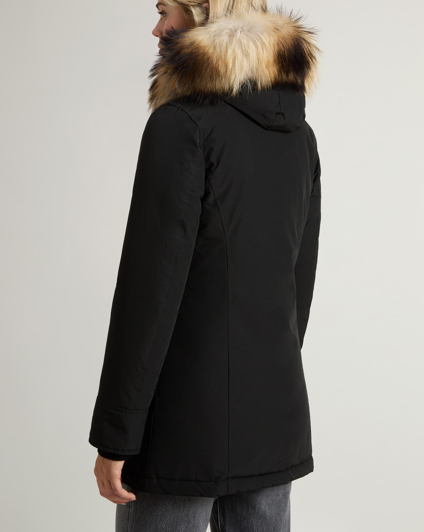 Arctic Parka in Ramar Cloth con pelliccia removibile CFWWOU0538FRUT0001 BLK WOOLRICH Black 