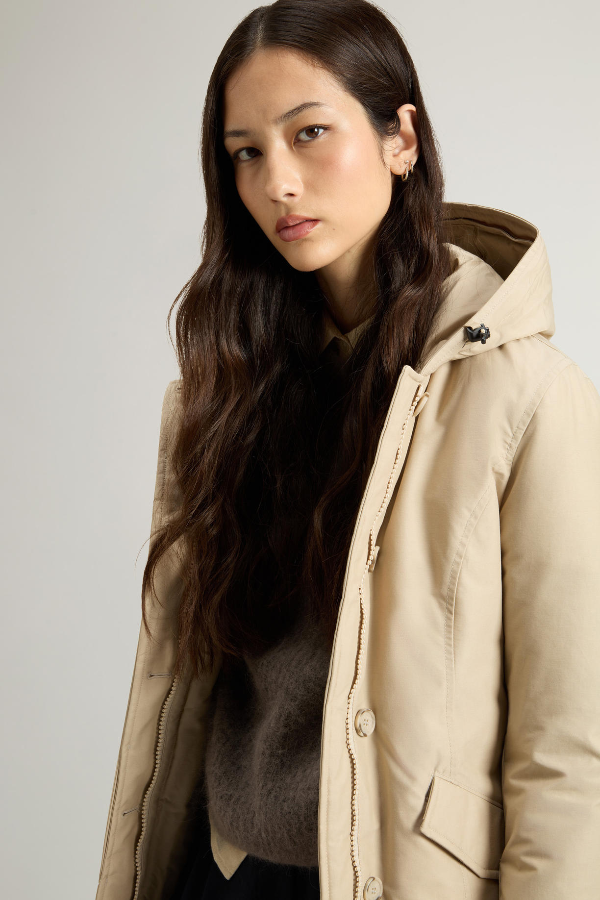 Arctic Parka in Ramar Cloth con pelliccia removibile CFWWOU0538FRUT0001 CNK2T WOOLRICH Cornstalk two tone 