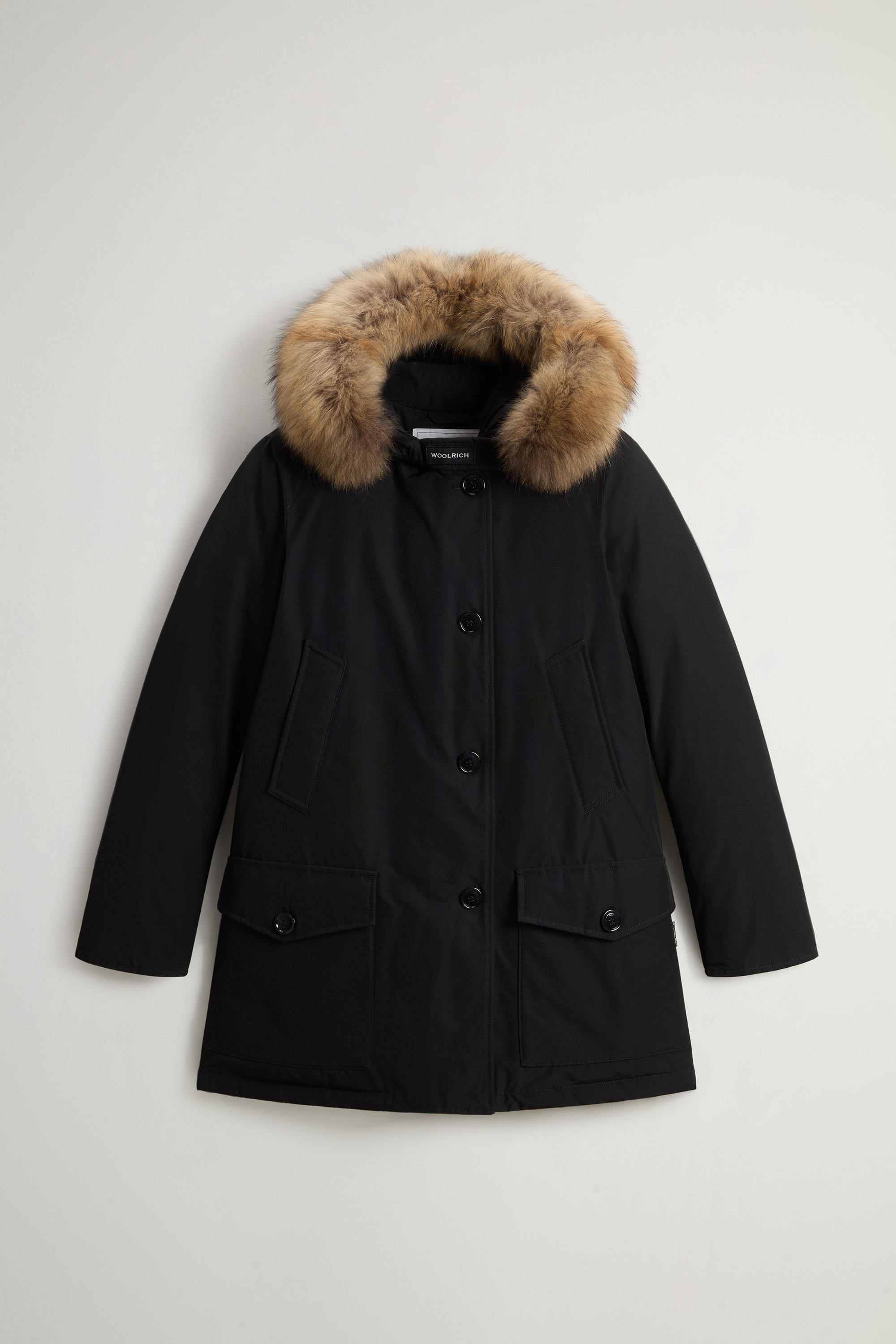 Parka con quattro tasche e pelliccia removibile CFWWOU0540FRUT0001 BLK WOOLRICH Black 