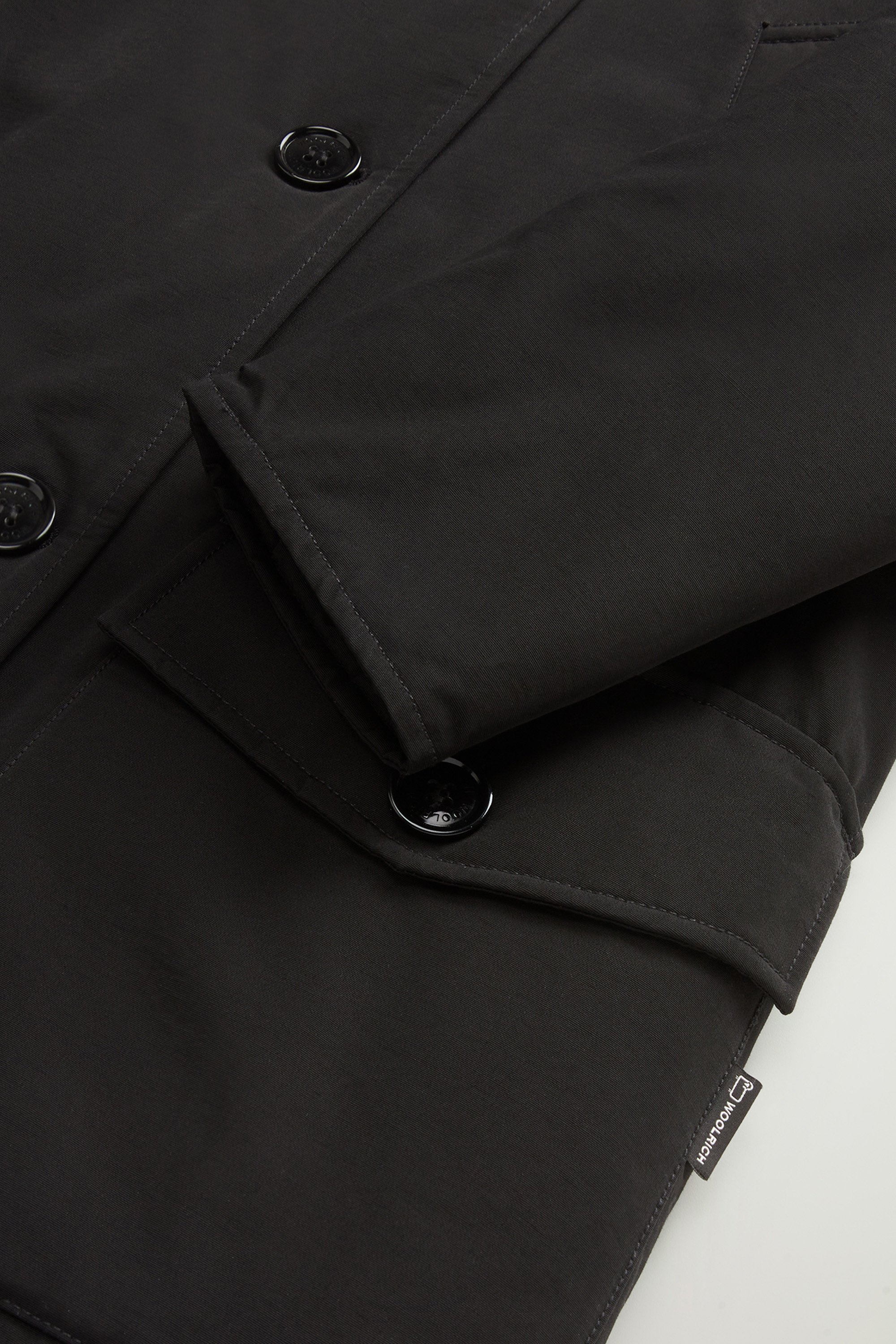 Parka con quattro tasche e pelliccia removibile CFWWOU0540FRUT0001 BLK WOOLRICH Black 