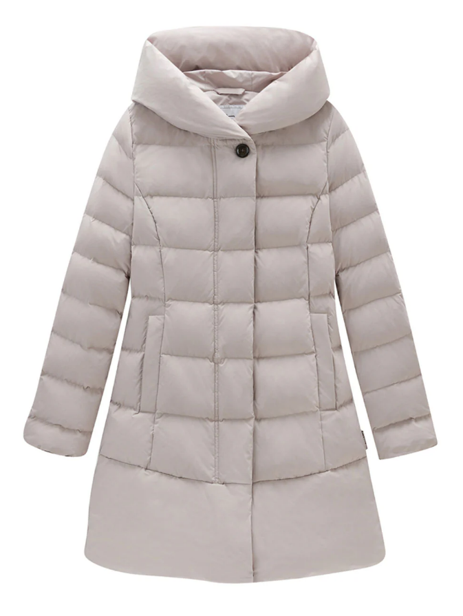 Piumino lungo con cappuccio CFWWOU0685FRUT3128 8743 WOOLRICH Milky cream 