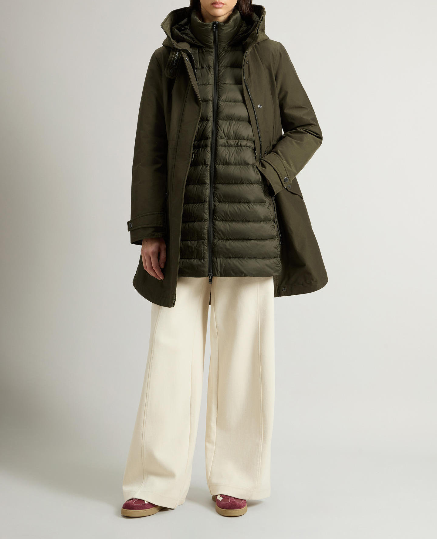 Parka 3 in 1 in Ramar Cloth CFWWOU1105FRUT0001 DAG WOOLRICH Dark green 