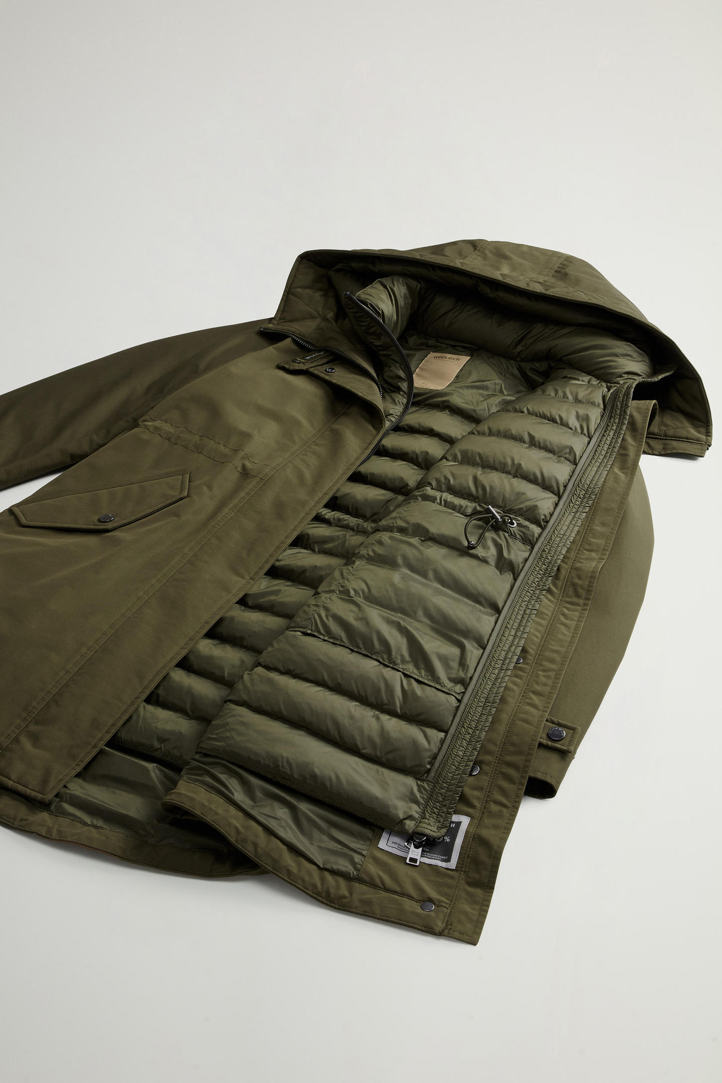 Parka 3 in 1 in Ramar Cloth CFWWOU1105FRUT0001 DAG WOOLRICH Dark green 