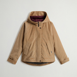 Giacca in velluto a coste a tre strati con cappuccio CFWWOU2022FRUT5010 8908 WOOLRICH Cornstalk 