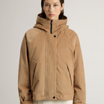 Giacca in velluto a coste a tre strati con cappuccio CFWWOU2022FRUT5010 8908 WOOLRICH Cornstalk 