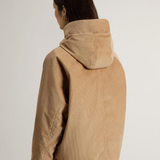 Giacca in velluto a coste a tre strati con cappuccio CFWWOU2022FRUT5010 8908 WOOLRICH Cornstalk 