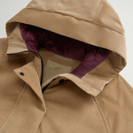 Giacca in velluto a coste a tre strati con cappuccio CFWWOU2022FRUT5010 8908 WOOLRICH Cornstalk 