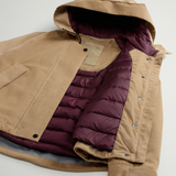 Giacca in velluto a coste a tre strati con cappuccio CFWWOU2022FRUT5010 8908 WOOLRICH Cornstalk 