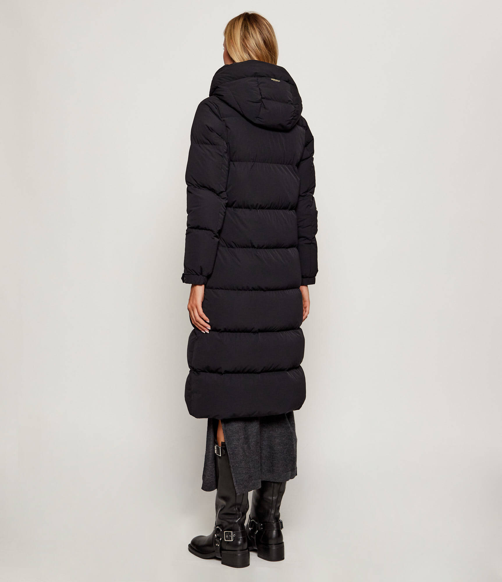 Piumino lungo in tessuto tecnico CFWWOU2090FRUT3107 100 WOOLRICH Black 