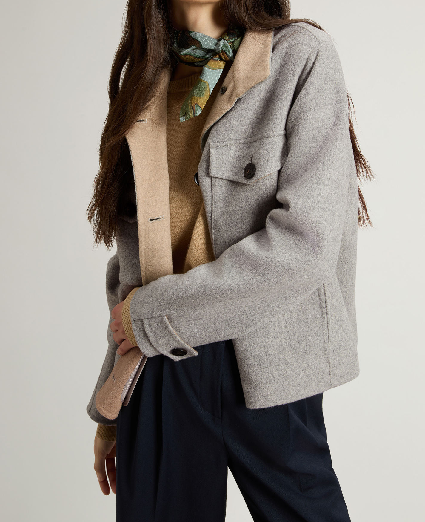 Giacca in misto lana CFWWOU2102FRUT5012 103 WOOLRICH Light gray melange 
