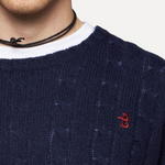 Maglia girocollo con ricamo B2P000 5W106 13777 BALLANTYNE Blue 