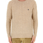 Maglia girocollo con ricamo B2P000 5W106 14057 BALLANTYNE Natural 