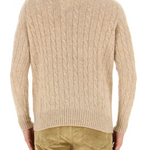 Maglia girocollo con ricamo B2P000 5W106 14057 BALLANTYNE Natural 