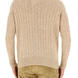 Maglia girocollo con ricamo B2P000 5W106 14057 BALLANTYNE Natural 