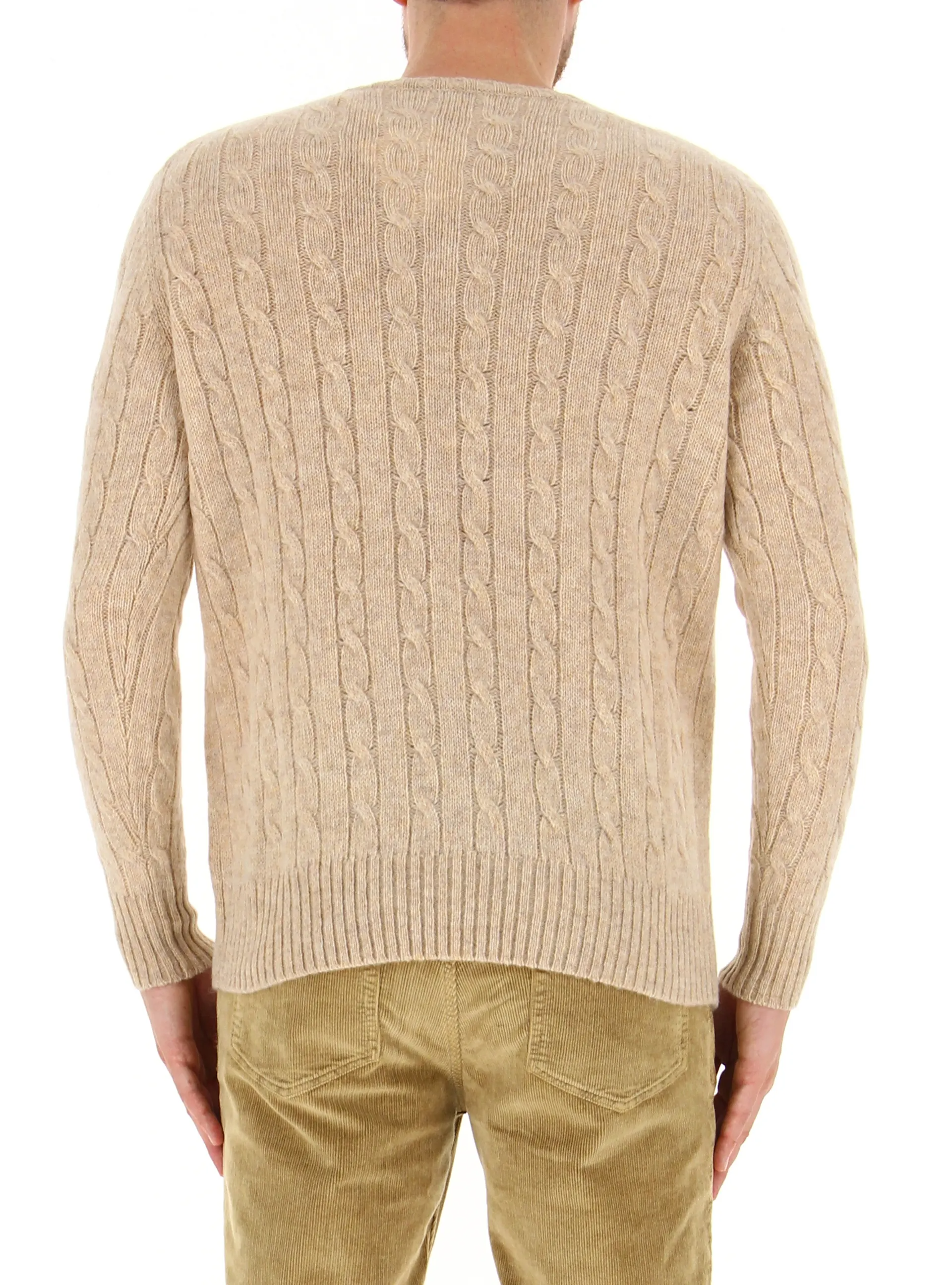 Maglia girocollo con ricamo B2P000 5W106 14057 BALLANTYNE Natural 