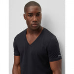 T-Shirt scollo a V 50475415 10243551 01 001 BOSS Black 