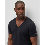 T-Shirt scollo a V 50475415 10243551 01 001 BOSS Black 