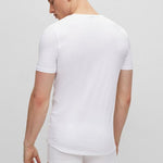 T-Shirt scollo a V 50475415 10243551 01 100 BOSS White 