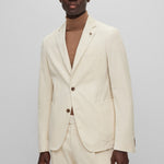 Giacca C-Hanry-233 slim fit in velluto 50502531 10243907 01 131 BOSS Open white 