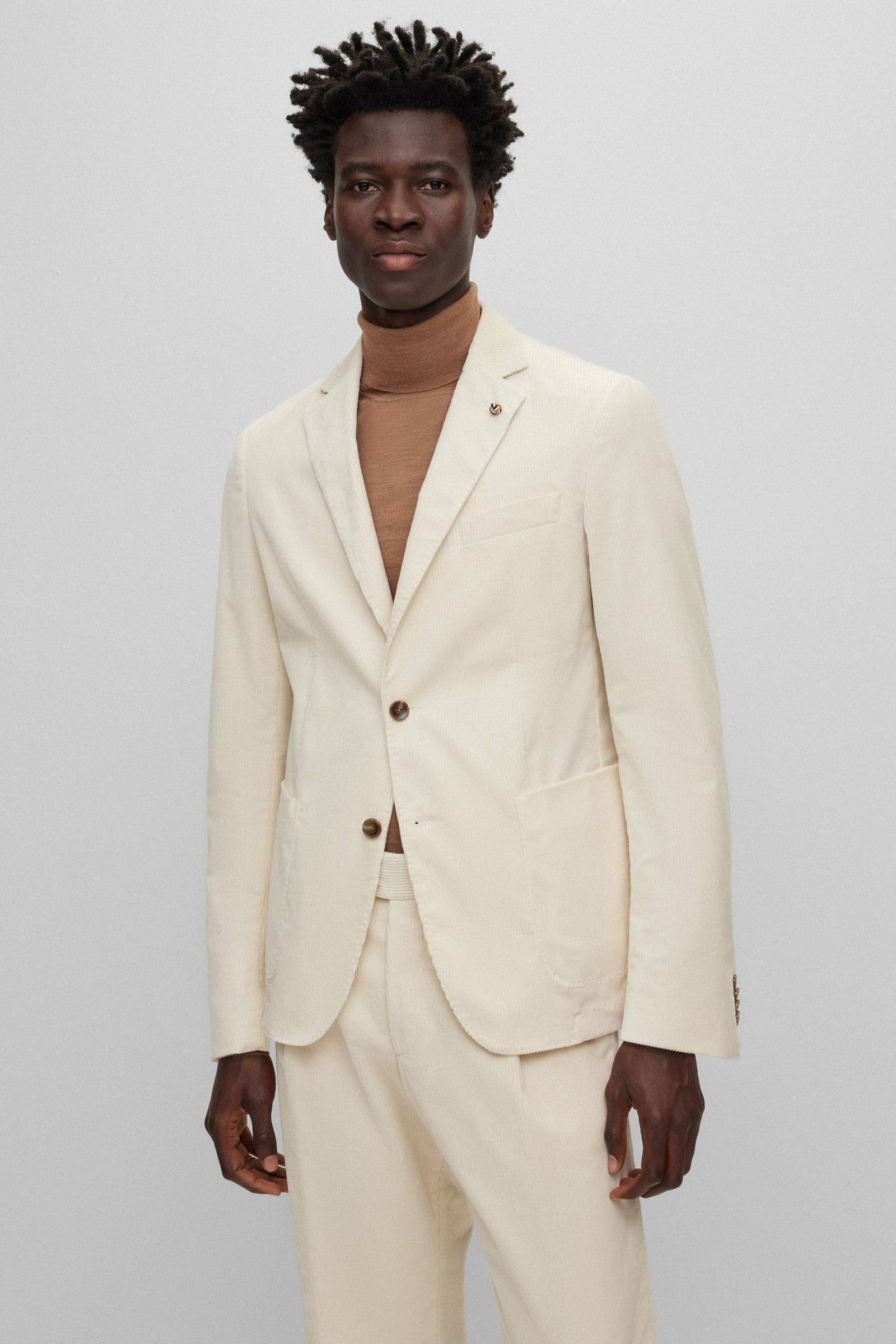 Giacca C-Hanry-233 slim fit in velluto 50502531 10243907 01 131 BOSS Open white 