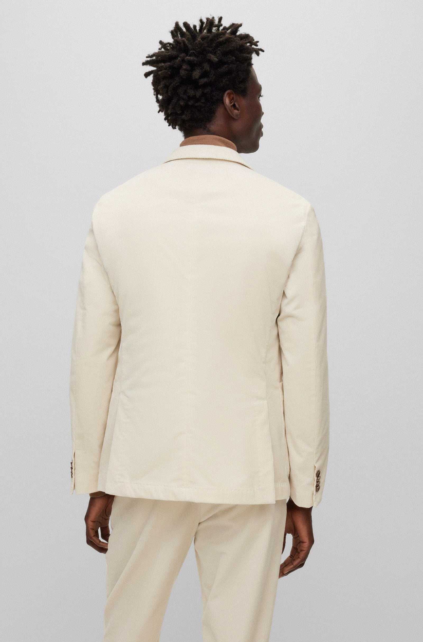 Giacca C-Hanry-233 slim fit in velluto 50502531 10243907 01 131 BOSS Open white 