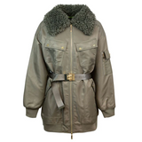 Piumino oversize con cintura PI57D36E2 BI7 ELISABETTA FRANCHI Army 