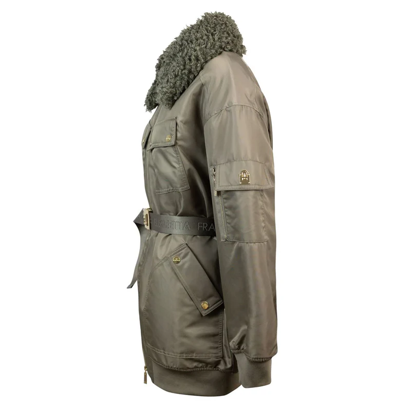 Piumino oversize con cintura PI57D36E2 BI7 ELISABETTA FRANCHI Army 