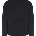 Maglia girocollo con aquila ricamata 6R1MXP 1MMAZ F558 EMPORIO ARMANI Dark grey 