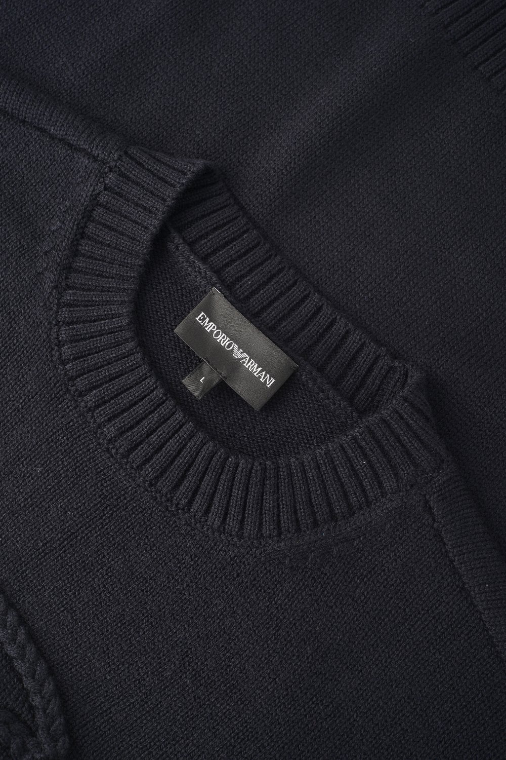Maglia girocollo con aquila ricamata 6R1MXP 1MMAZ F558 EMPORIO ARMANI Dark grey 