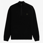 Maglia a coste mezza zip K6540 102 FRED PERRY Black 