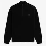 Maglia a coste mezza zip K6540 102 FRED PERRY Black 
