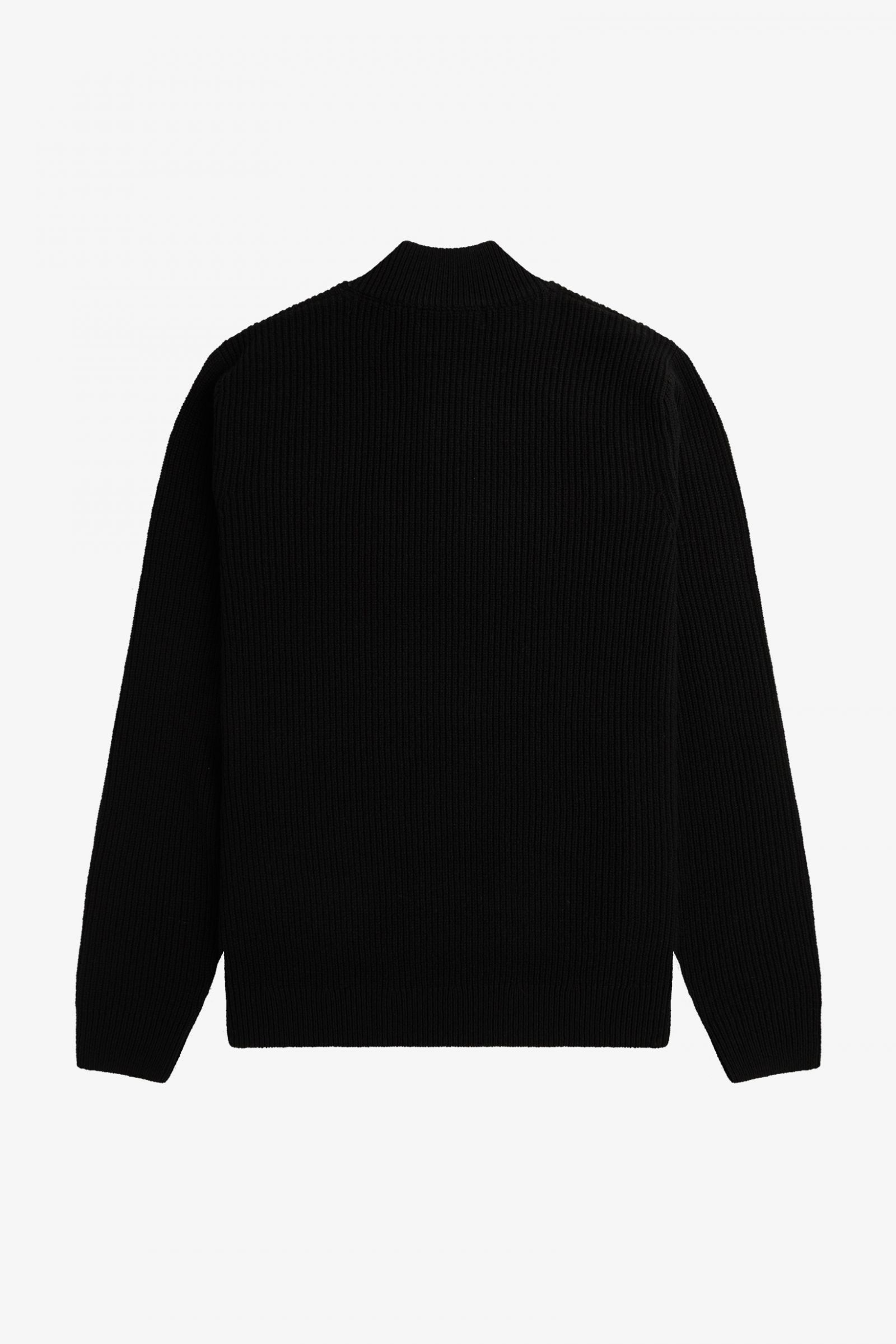 Maglia a coste mezza zip K6540 102 FRED PERRY Black 