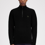 Maglia a coste mezza zip K6540 102 FRED PERRY Black 