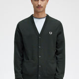 Cardigan in misto lana K9551 Q20 FRED PERRY Night green 