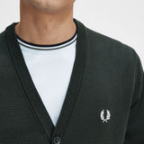 Cardigan in misto lana K9551 Q20 FRED PERRY Night green 