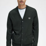 Cardigan in misto lana K9551 Q20 FRED PERRY Night green 