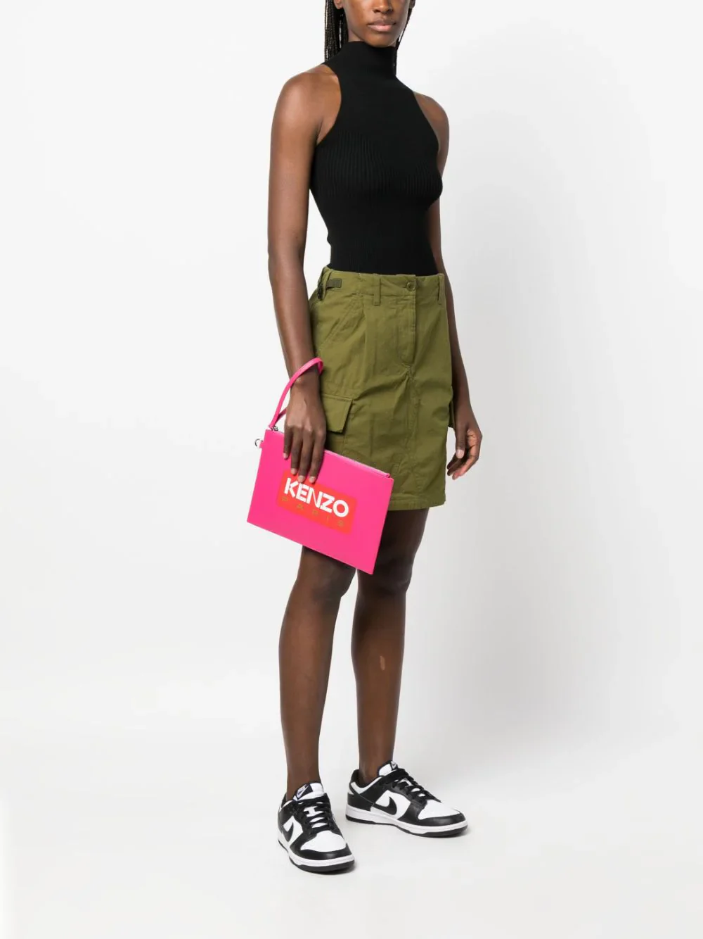 Pochette in pelle Kenzo Paris FD55PM402L41 26 KENZO Pink 